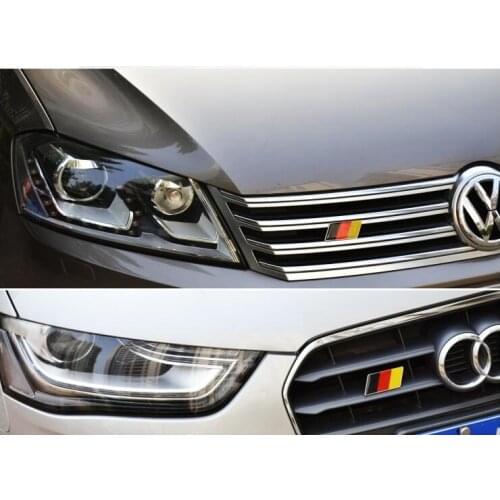 1 Pcs Germany Flag Color Front Grille Badge badge Car Stickers for Audi Volkswagen stickers on cars Car-Styling Car Accessories