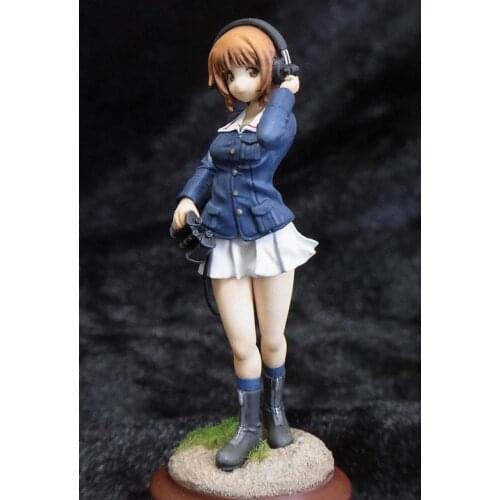 Unpainted Kit 1/18 80mm music girl with short hair 80mm soldier figure Historical Figure Resin Kit