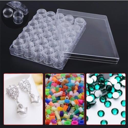 30 Grids Makeup Organizer Storage Box Jewelry Small Beads Rhinestones Diamond Painting Accessories Storage Case Plastic Gift Box