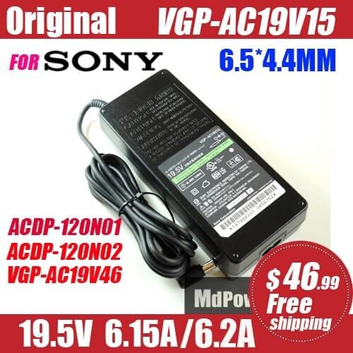 Original For SONY 19.5V 6.15A 6.2A VGP-AC19V15 120W laptop supply power AC adapter charger VGP-AC19V46 KDL-42W670A ACDP-120N02