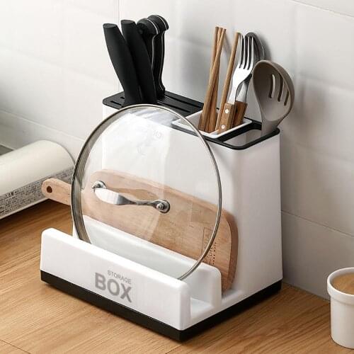 Tableware Storage Holders Kitchen knife Chop plastic storages Racks For kitchen convenience Cabinet organizer cuisine organiser