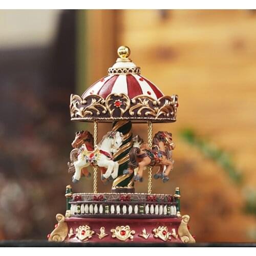 Romantic Carousel music box vintage rotating music box Christmas gift, unusual gifts, home decoration