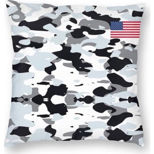 United States Urban Camouflage Military Style Square Pillow Case Decorative Pillow Camo USA Flag Novelty Pillowcover Home Decor