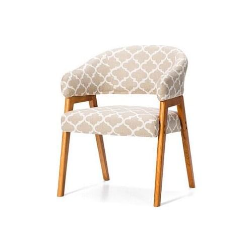 With real wood armrest chair fabric chair