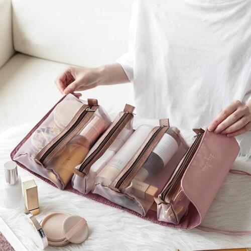 Makeup Small Storage Bag Travel Portable Women Reusable Bathroom Foldable Storage Bag Clip Organizador Household Products DG50SB