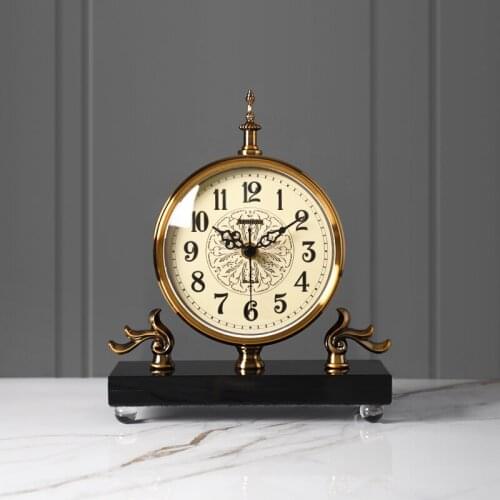 Silent Creative Table Clock Vintage Luxury Simple American Style Digital Desk Clock Living Room Reloj De Mesa Home Decor 50