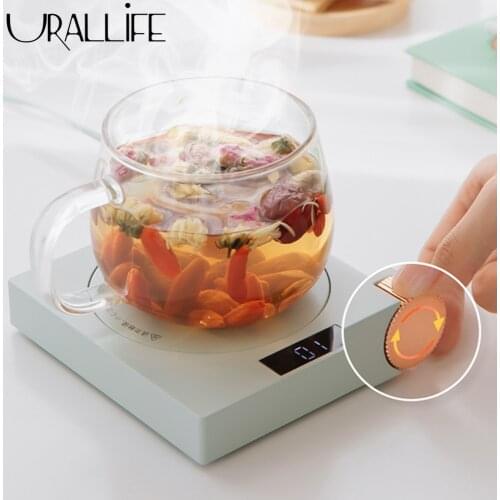 Urallife Smart Heating Coasters Office Coffee Mug Warmer Winter Milk Tea Water Cup Warmer Heated Pad Thermostatic Mugs Coaster