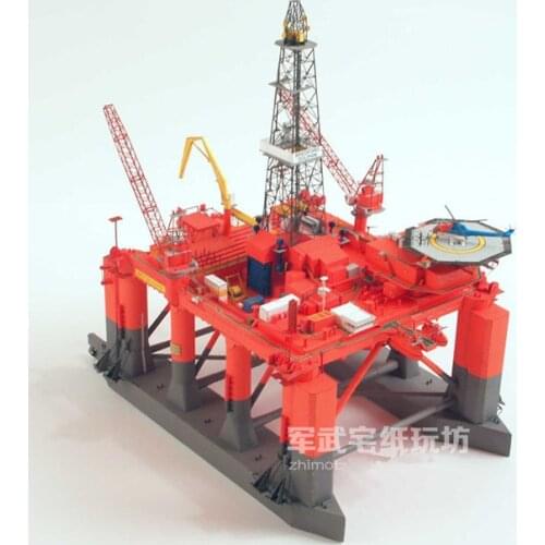 1:400 Scale Norway Bredford Dolphin Offshore Drilling DIY Handcraft Paper Model Kit Handmade Toy Puzzles