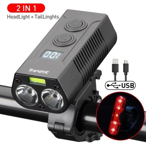 Bike Front Light Set Anti-glare USB Rechargeable MTB Bicycle Light With Taillight 3 Mode Led Cycling Headlight