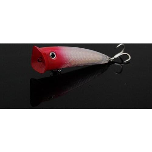10g/76mm Artificial Floating Popper Wobblers Bionic Fishing Bait 3D Fisheye Anti-corrosion Plastic Fishing Lure Hard Lure