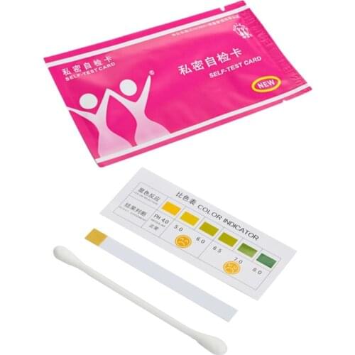 10 Pcs Vagina Inflammation Gynecological Inflammation Self Test Card Sister Female Health Self Test Vagina PH Strips Test