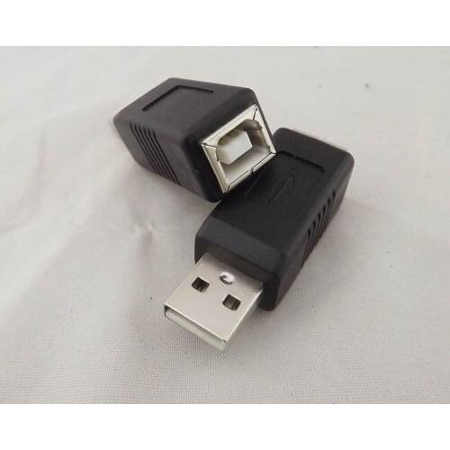 10Pcs USB 2.0 Type A Male To Printer Type B Female M/F Converter Adapter Connector