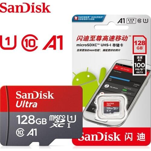 100% Original SanDisk 16gb 32gb 64gb Micro SD Card Class10 TF Card 128gb 256gb Max 120Mb/s memory card for and smartphone tablet