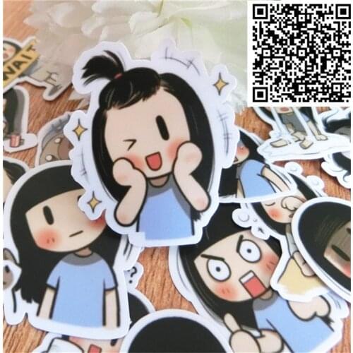 40 pcs Creative Cute Self-made Pretty Moon Scrapbooking Stickers /Decorative Sticker decoration /paper stickers