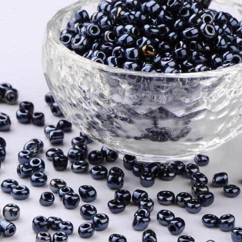 4500pcs/pound 6/0 4mm Glass Seed Iris Round Glass Beads for DIY Jewelry Making Necklaces Bracelets Bead Decoration
