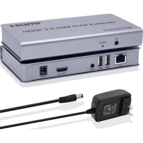 2.0 HDMI 4K@60HZ KVM Extender USB Mouse keyboard Extension Ethernet CAT5e/6 Cable Local Loop-out Support Touch Screen Function