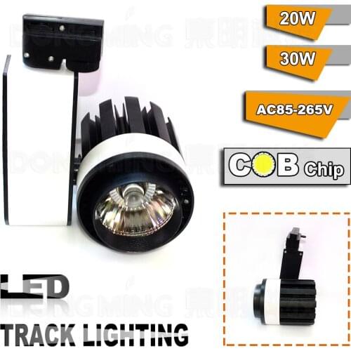 AC85-265V led track lamp supermarket store spot lamps 30W 2200LM COB led spotlight track lighting, 5pcs/lot Free shipping