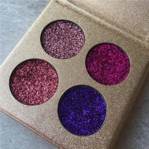 Beauty Glazed Glitter Eyeshadow Palette Long Lasting Waterproof 4 Color Shimmer Makeup Tool NN