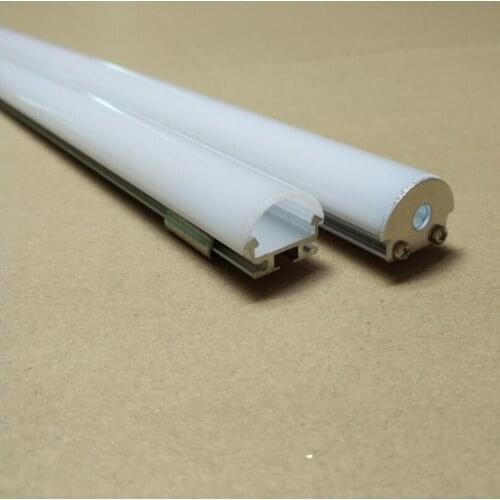 Free Shipping ho selling Led flexible strip/led bar profile,13.6mm led round aluminum profile with PMMA acrylic 2.5m/pcs