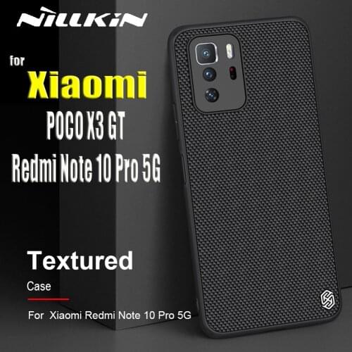 Nilkin for Xiaomi Redmi Note 10 Pro 5G CN Case Nillkin Textured Nylon Fiber Durable Non-slip Shockproof Back Cover on POCO X3 GT