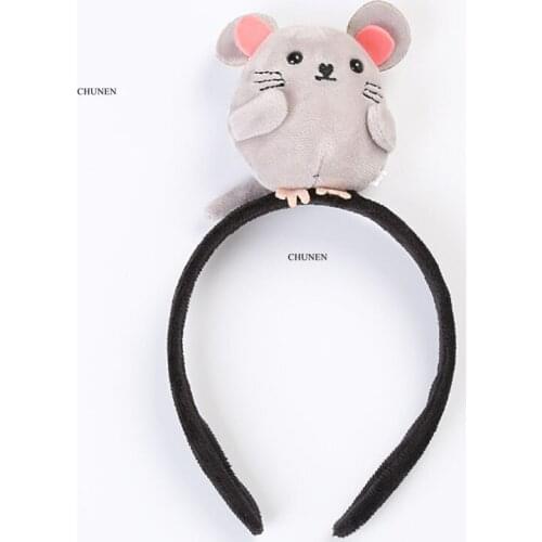 Multi-Sizes, 3-12CM Girl Kids Little Head Accessories Plush Toy , Small Mouse , Crab , Panda Animal Plush Doll