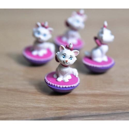 Disney 10pcs/lot Tumbler Mary Cat Figure Toys Model Doll Figurine Home Office Decoration For Girl Gift