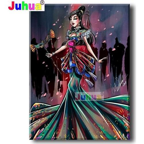 DIY Diamond Embroidery"Dress Princess"Full Square Mosaic Diamond Painting Cross Stitch Rhinestones Handicraft Childs gift