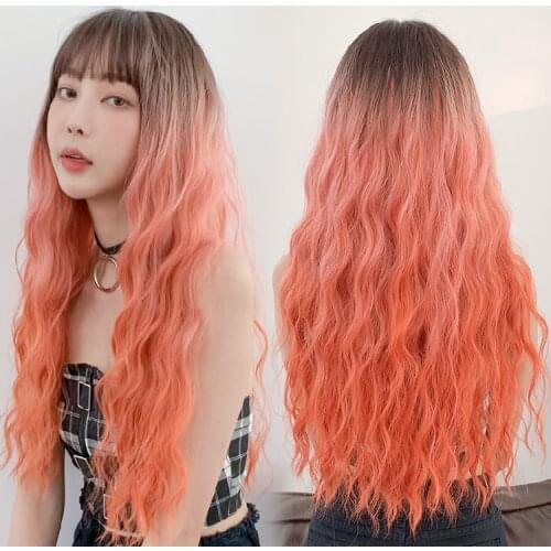 DM-WIG23) Resin Japan Anime Kigurumi Cosplay Mask Lolita BJD Crossdressing Straight Roll Cosplay Wig