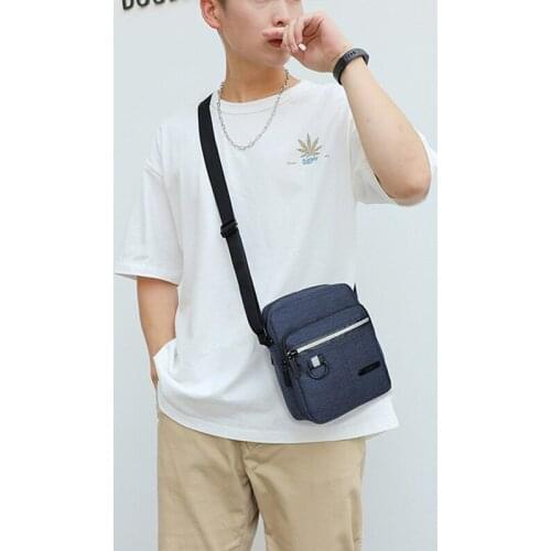 2021 Travel Business Bags Mens Shoulder Bag Flap Solid Color Casual Messenger Canvas Fashion Zip Multifunctional Handbags Male