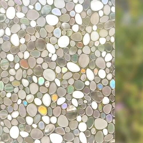 Cobblestone Window Film Electrostatic Adsorption Self Adhesive Film Window Sticker for Glass Privacy Sunscreen Window Film