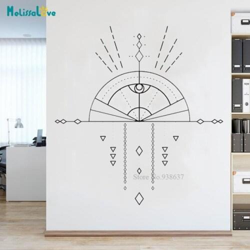 Geometric patterns Mandala Stickers decal Beautiful Living Room Decor Waterproof Removable Wall Sticker Wallpaper BB537