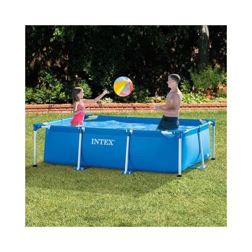 Intex Family Swimming Pool Rectangular Bracket Pool Adult Swimming Pool Heightening Thickening Childrens Play Pool Foldable
