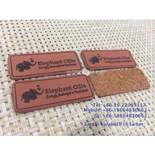 Custom made high quality leather label / simulation leather label /main label