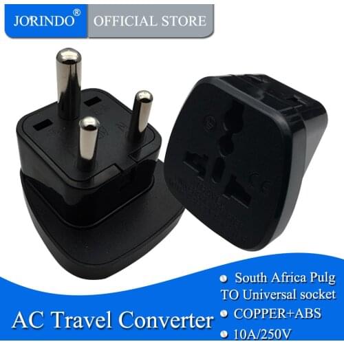 JORINDO 1to2 with safety gate Indonesia Sri Lanka conversion plug socket US/AU/UK/EU to Small South Africa Tourism converter