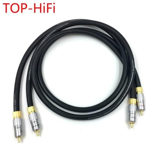 TOP-HiFi Pair Gold plated 2RCA Cable High-end Audio cable Double RCA Signal Line Rca cable for MONSTER XP