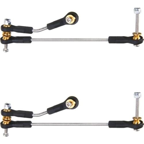 2 Set Steering Pull Rod Servo Rod Upgrade Parts for WPL B14 B24 B16 B36 C14 C24 C44 1/16 RC Car Accessories