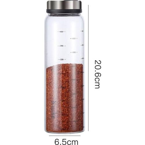 Pantry Storage Containers Moisture-proof Salt Shaker Kitchen Glass Sealed Seasoning Box Bottle Jar Household Oil Can Jam Jar