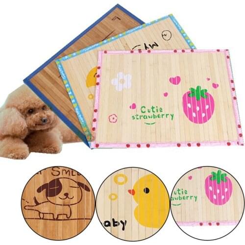 Dog Cat Pet Mat Summer Cooling Pad Mat for Dog Cat Blanket Sofa Pet Dog Summer Kennel Bamboo Bed Cooling Cushion Pet Supplies