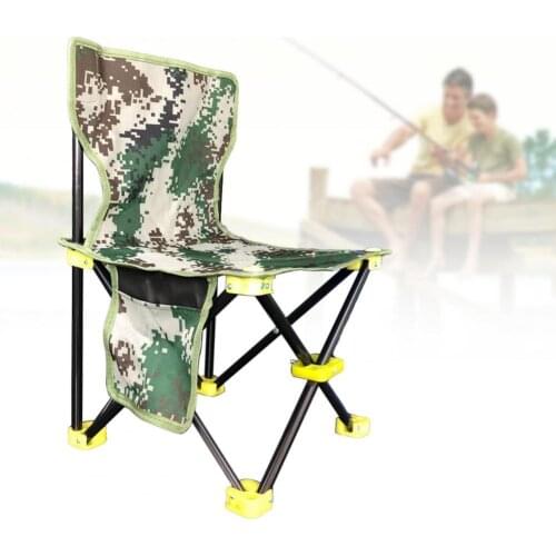 50%HOTPortable Non-Slip Oxford Cloth Canvas Folding Chair Backrest Fishing Stool for Outdoor Camping