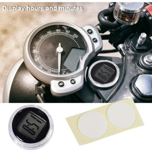Mini Motorcycle Clock Waterproof Chrome Bike Handlebar Mount Watch Clocks Stick-On Motorbike Universal Moto Accessories