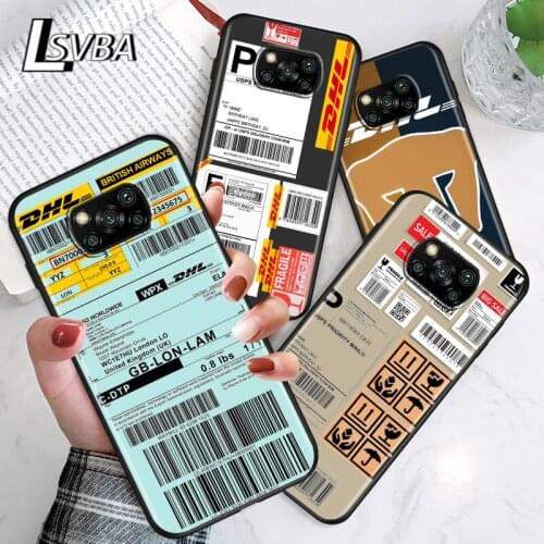 Fashion DHL Style For Xiaomi Poco C3 M3 M2 X3 NFC X2 F2 Pro F1 F3 Mi Play Mix 3 A2 Lite A1 6 5X Black Soft Phone Case