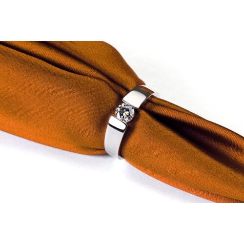 0.6 Carat Genuine White Gold Man Classic Undertaken Simulate Diamond Mens Wedding Ring Lovely Design Bridal Ring Free Shipping