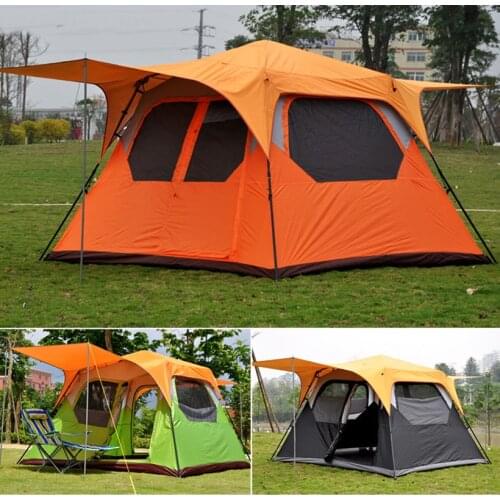 Alltel Ultralarge 4-6 Person Use Waterproof Carpas De Camping Barraca Large Gazebo Sun Shelter Camping Tent With 2 Halls