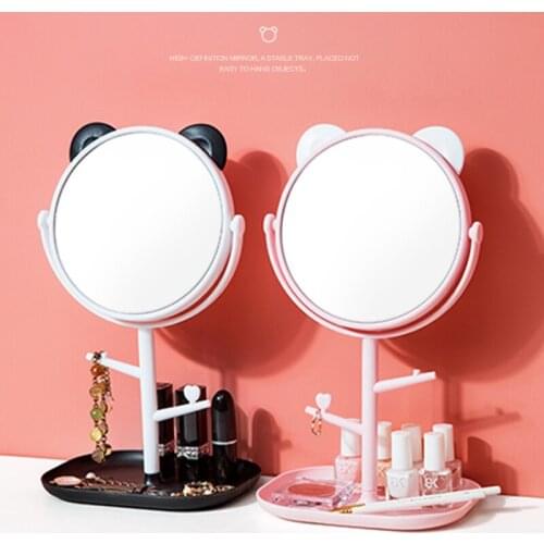 Portable mirror folding cosmetic mirror dormitory student table top cosmetic mirror dormitory princess mirror