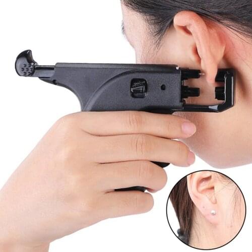 Professional No Pain Safety Ear Piercing Tool Double Pistol Plug Stud Earrings Tool Ear Piercing Body Jewelry