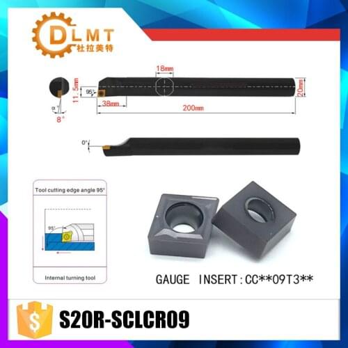 S20R-SCLCR09 95 Degrees Internal Turning Tool Holder For CCMT09T304 CCMT09T308 Insert Internal Boring Bar Lathe Machine