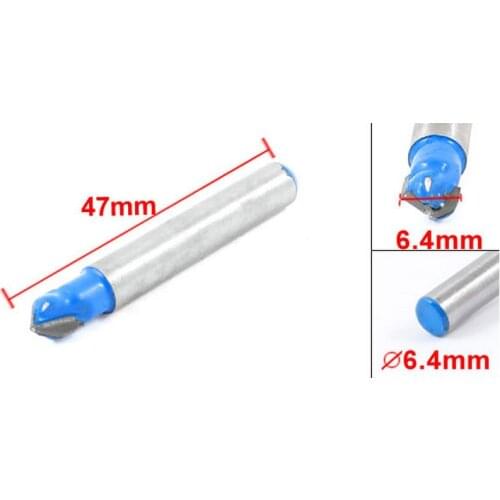 Blue Silver Tone Sharp V Type Slotting Cutter Bit 1/4" x 1/4" 2pcs