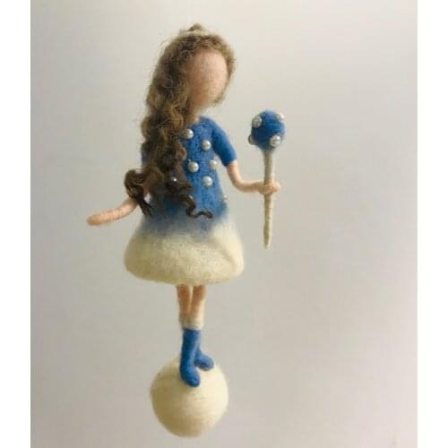 Fairy Needle Felting Kit for Beginners Wool Felt Kit DIY Craft Kits for Adults Felting Gift 15cm Height Video Instruction
