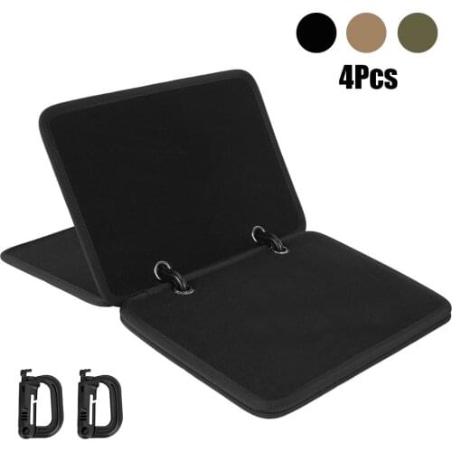 Tactical Patches Organizer Display Board Folding Tool Organizer Military Flip-Page Patch Book with Removable D Ring Buckles