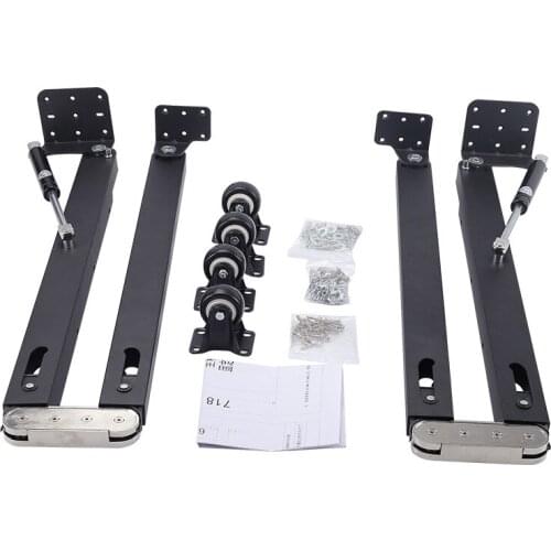 Folding down telescopic dining table hardware accessories invisible desk mechanism telescopic hidden bar table hinge connector